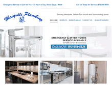 Tablet Screenshot of mesquiteplumbing.com